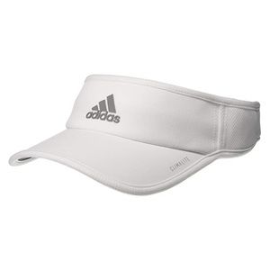 Adidas White with Silver Grey Stitching Visor